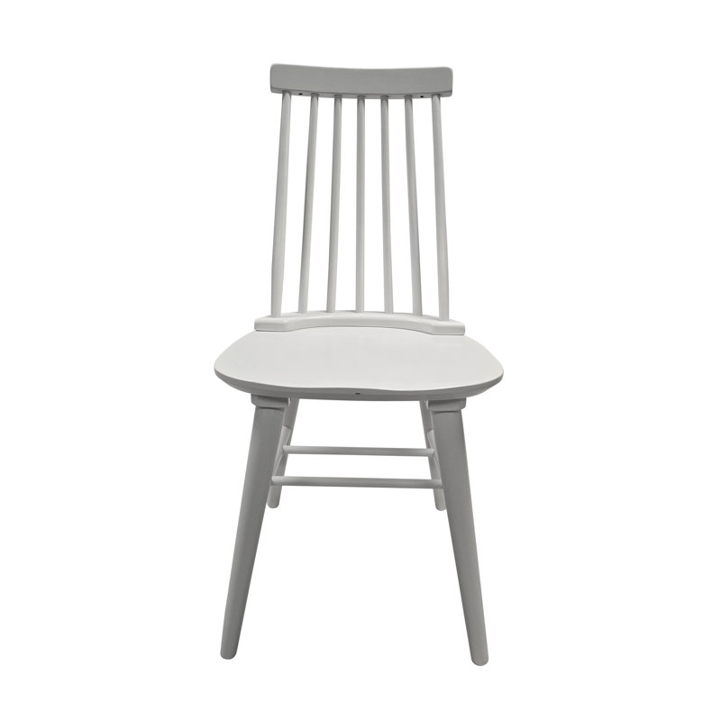 Élégante chaise de salle à manger blanche de 17 po de largeur et de 36 po de hauteur avec siège profilé, Blanc