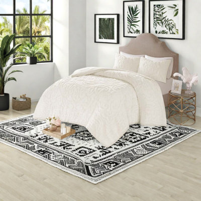 Tufted Cotton Bedding Sets King Cal King, Boho Medallion For Home