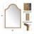 Bissette Solid Wood Frame Arch Wall Mirror-575603351