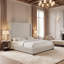 Très grand lit tapissier à tête de lit Hampton, 62 po-560990991