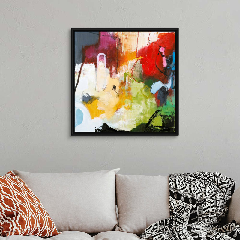 Tango 3 - reproduction d'art, Toile avec cadre noir, H 32 po x l 32 po x P 1,75 po