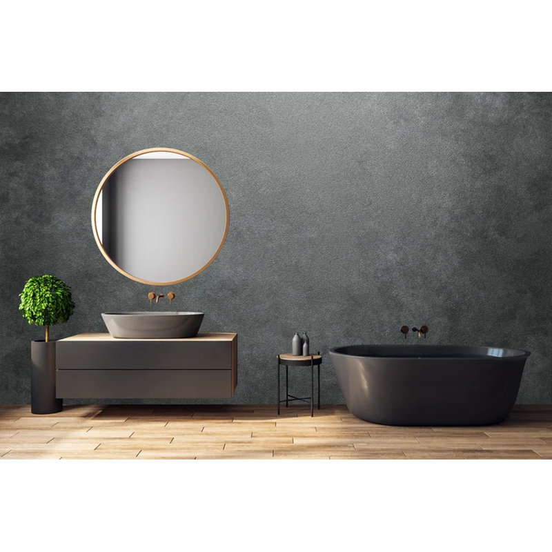 Murale texturée béton anthracite foncé, L 108 po x l 96 po