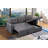 Ashlyn 84" Dark Gray Reversible Sleeper Sectional Sofa With Storage Chaise-148346181
