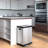 Stainless Steel 16 Gallon Step-On Multi-Compartments Trash and Recycling Bin