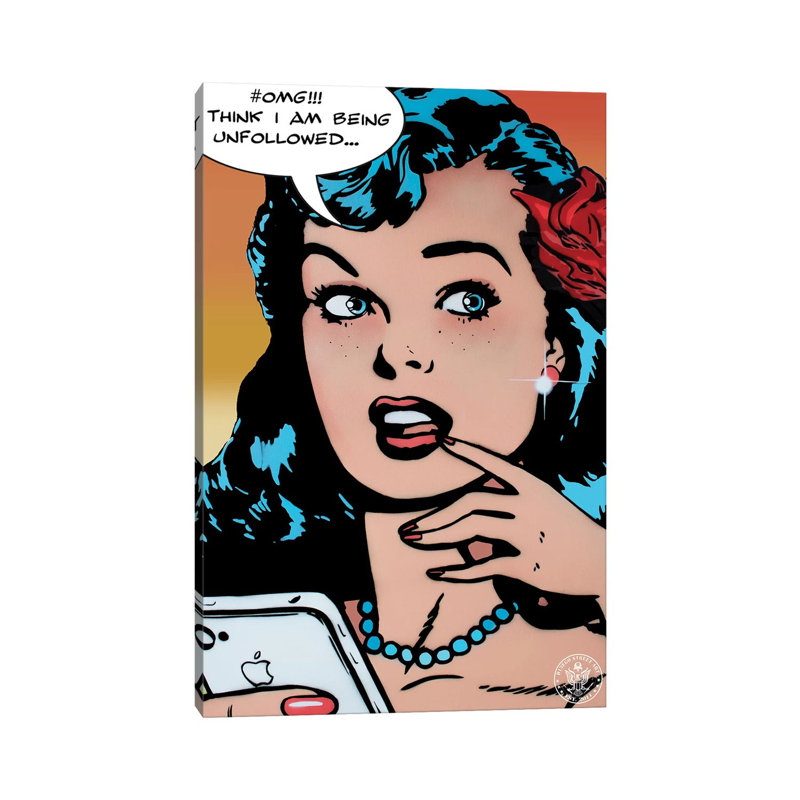 #OMG par D13ego - impression sur toile tendue, H 12 po x l 8 po x P 0,75 po