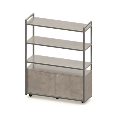Deakins 176cm H x 119cm W Etagere Bookcase