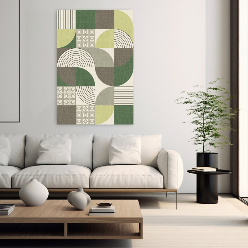 Art contemporain contemporain, art abstrait et abstrait palmier, H 60 po x l 40 po, Vert