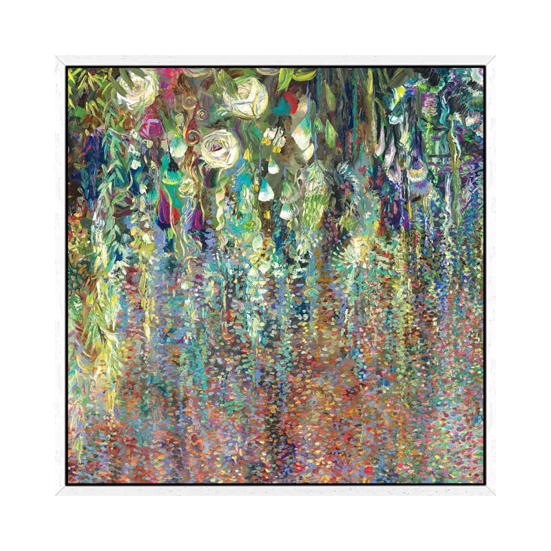 Canopy Bloom by Iris Scott - Painting on Canvas, 93.98 cm H x 93.98 cm W, White Framed