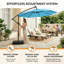Parasol d'extérieur en porte-à-faux à DEL 10 pi-1223539220
