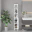 Armoire de rangement pour salle de bain de 66,92 po de hauteur avec tablettes réglables, armoire autoportante mince à 1 porte avec anti-basculement et compartiments ouverts