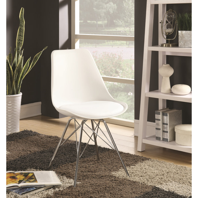 Caffey 19'' H Upholstered Side Chair, White