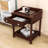 Retro Nightstand with Drawer and Shelf for Bedroom-487324550