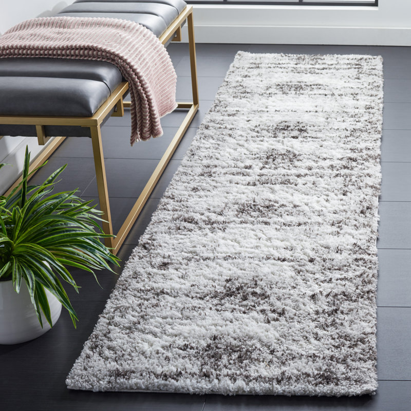 Tapis abstrait Omaury Performance, Tapis de couloir 2 pi 3 po x 8 pi