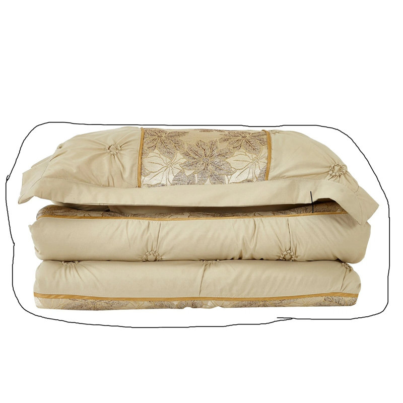 Bedspread with Pillow Shams Included, Gold