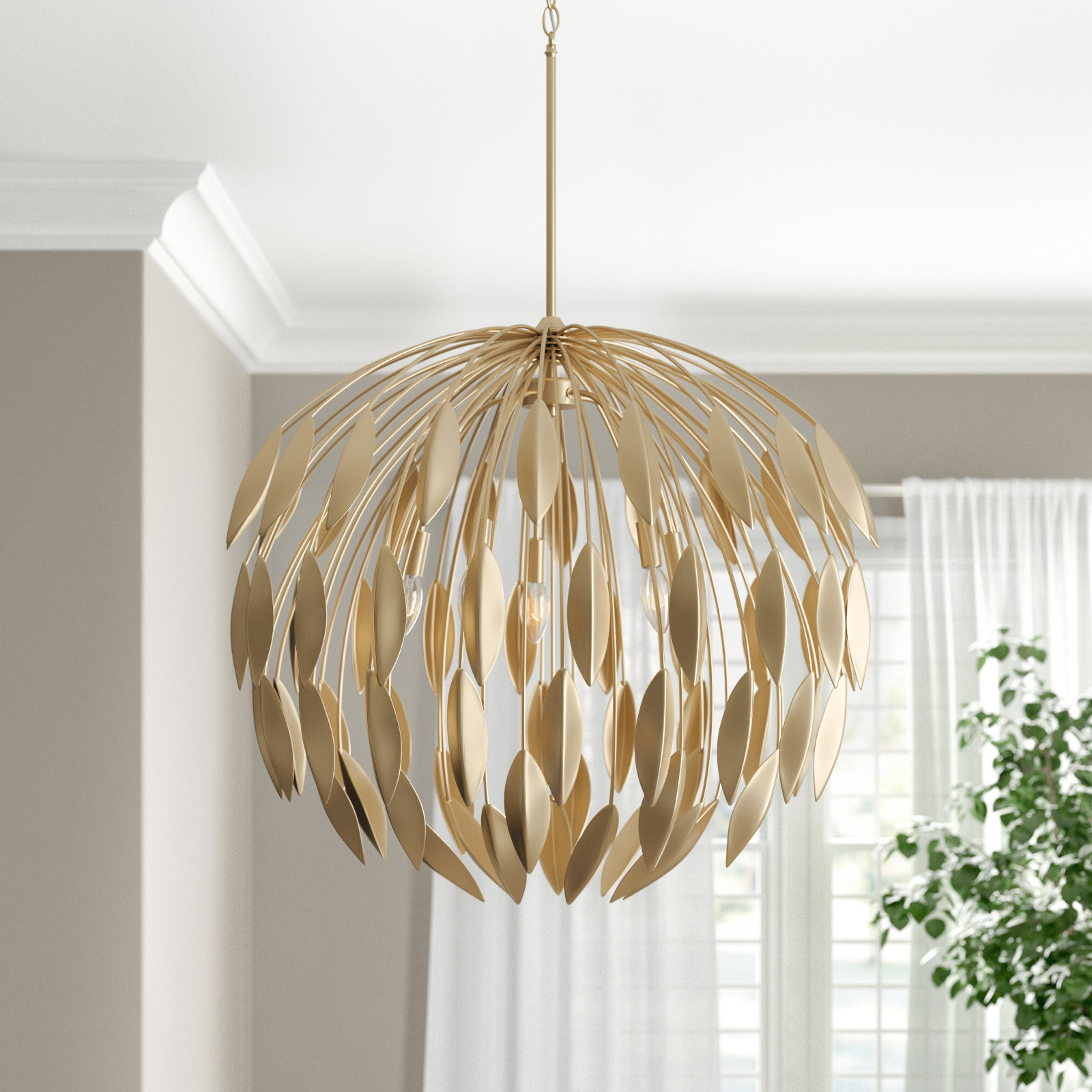 Damien 5-Light Pendant, Gold