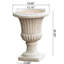 Urne à fleurs 26 "en oxyde de magnésium - blanc antique, s'adapte à toutes les occasions blanc polyvalent pour une utilisation intérieure et extérieure-130105034