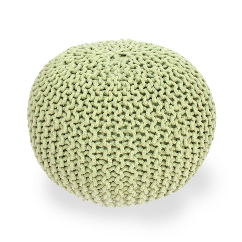 Repose-pieds rond de 20 po Durston, 100 % coton vert