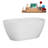 55" Streamline Soaking Freestanding Tub and Tray With Internal Drain-101681183