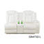 Canapé modulaire inclinable électrique 3 pièces blanc avec éclairage à DEL, console et porte-gobelets-1580900984