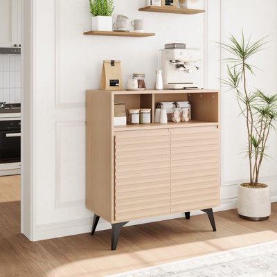 Farmhouse Sideboard Buffet Cabinet with Adjustable Shelves for Entryway, Kitchen, Dining Room, Storage