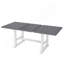 Ensemble de salle à manger 6 PCS 6,9 pouces, table de salle à manger extensible à tréteaux avec rallonge amovible, 4 chaises d'appoint rembourrées et banc-1143286640-1143286642