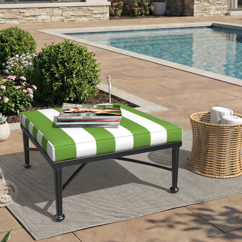 Sunbrella® Outdoor Ottoman Seat Cushion, 20" W x 22" D, Refuge Garden