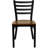 Prompton HERCULES Series Commercial Grade Curved Ladder Back Metal Restaurant Chair with Wood Seat-562306503