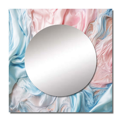 Pieternella - Abstract Marble Square Mirror Wall Art For Bathroom