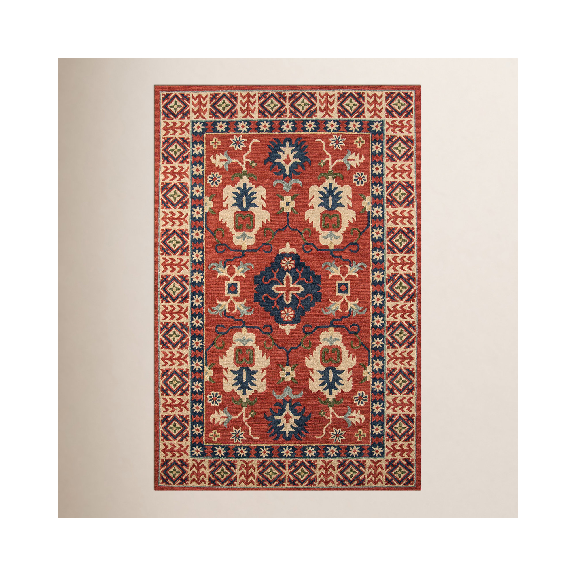 Adrien Handmade Wool Rug, Rectangle 3'6" x 5'6"
