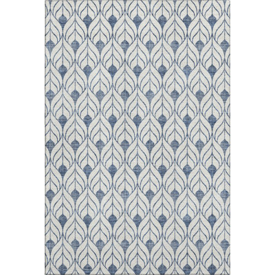 Premium Machine Washable Prisco Blue Rug