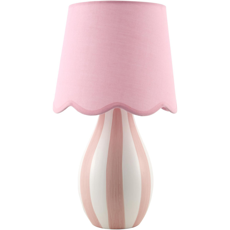 Table Lamp, Pink/White, Pink