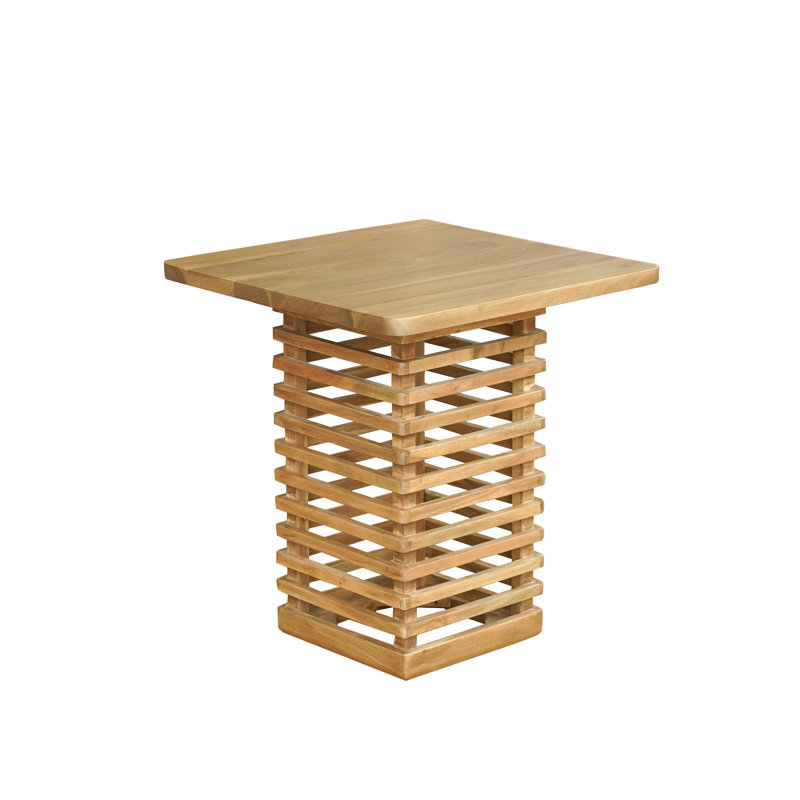 Ivin Transitional Solid Square Side Table