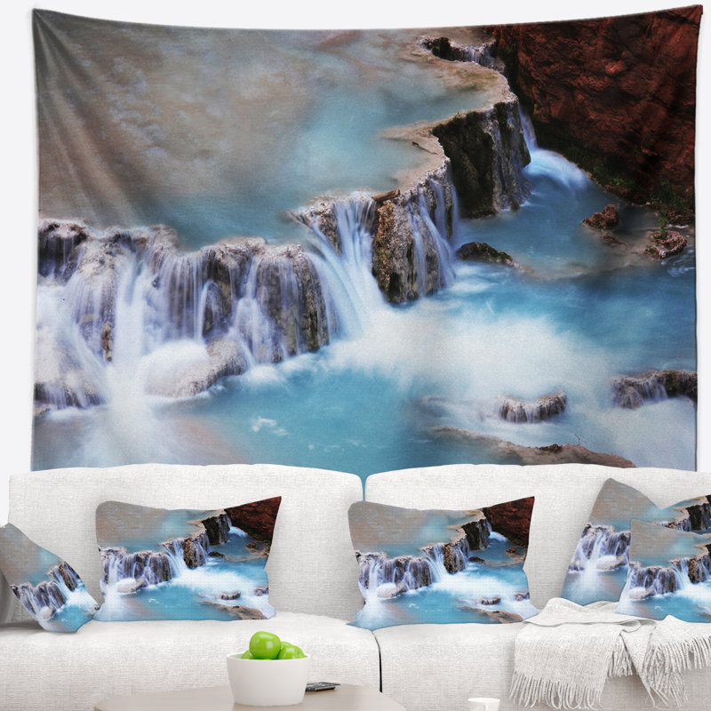 Tapisserie en cascade d’eau magnifique shore, H 32 po x l 39 po
