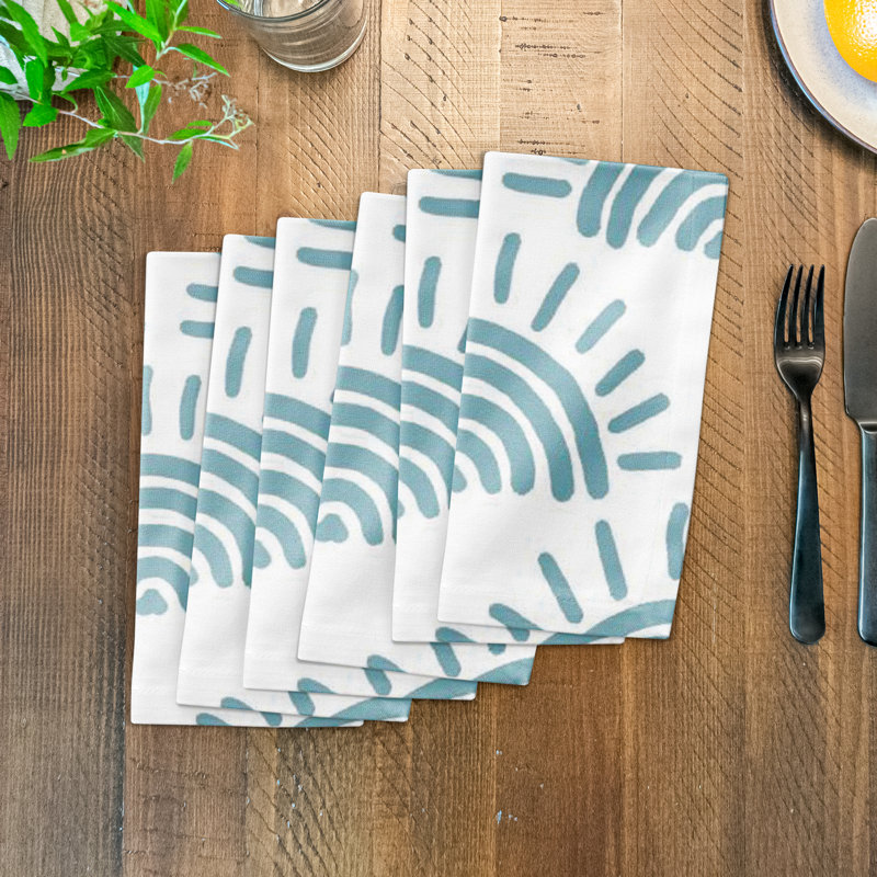 No Pattern Rectangle Napkin, Blue