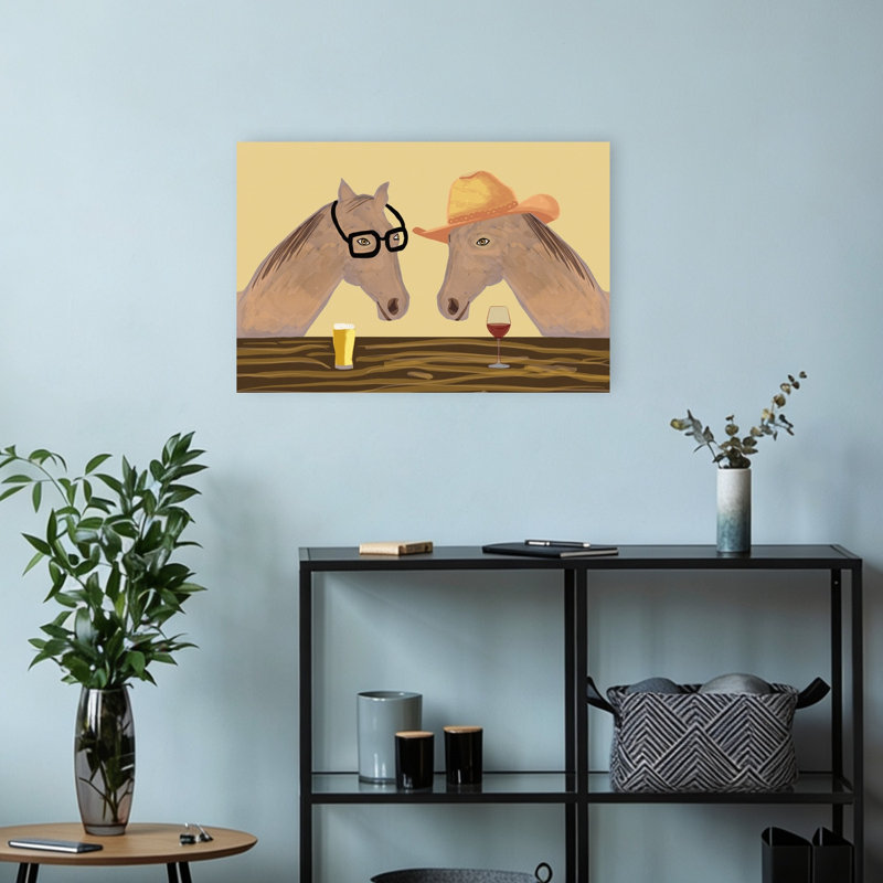 Art mural cheval fantaisiste Happy Hour