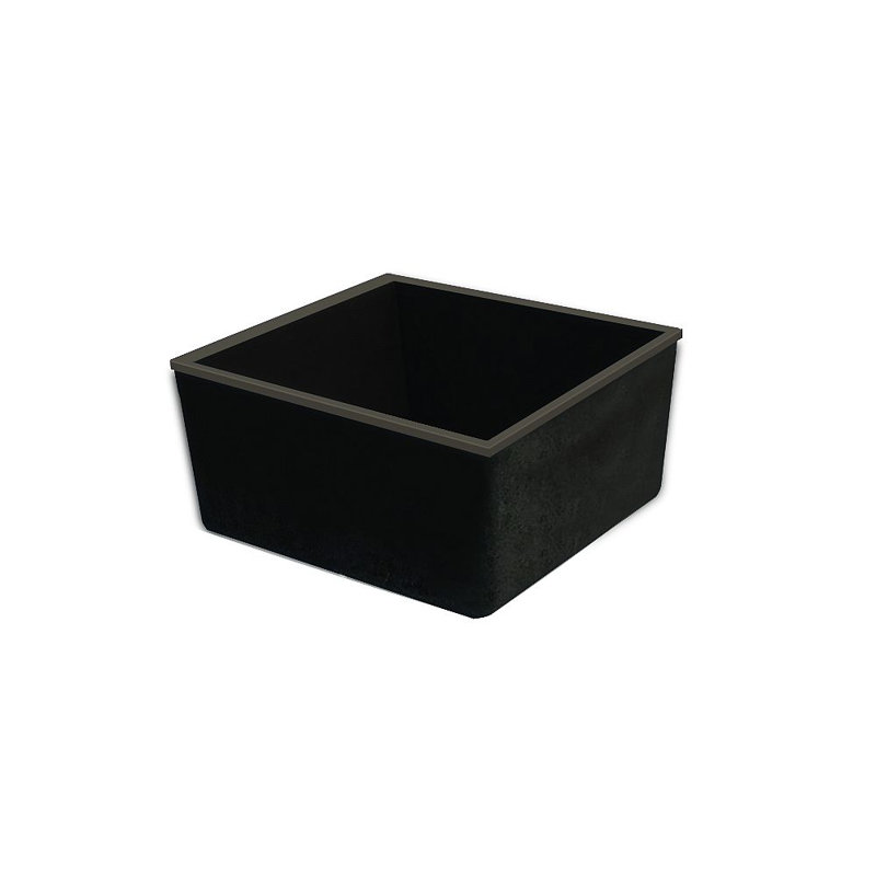 Zero 17.953'' L Single Bowl Granite Kitchen Sink, Espresso