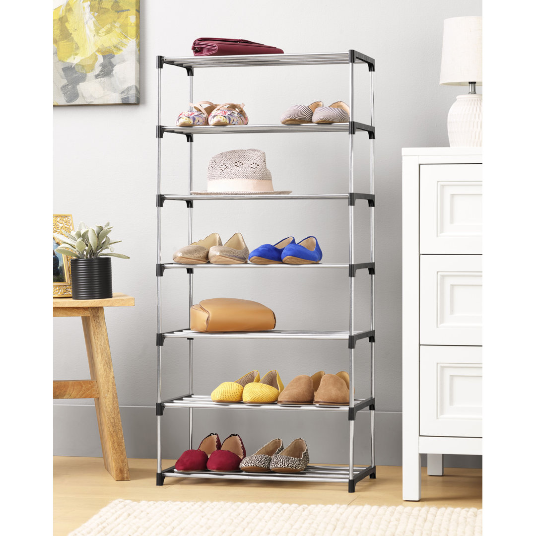 7-Tier Metal Closet Shoe Organizer Ebern Designs