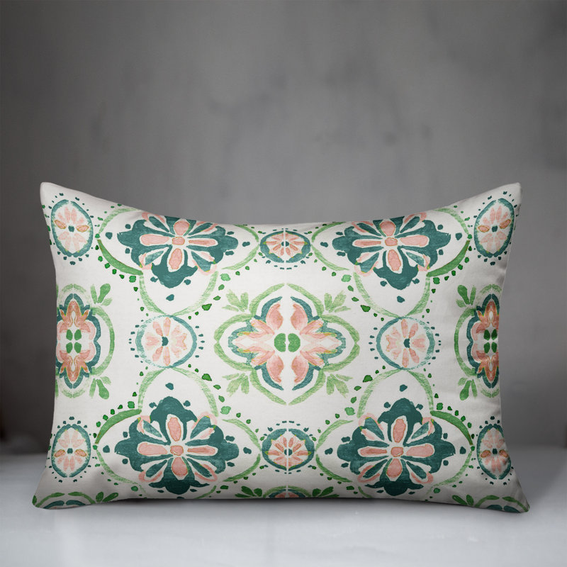 Floral Outdoor Throw Pillow
