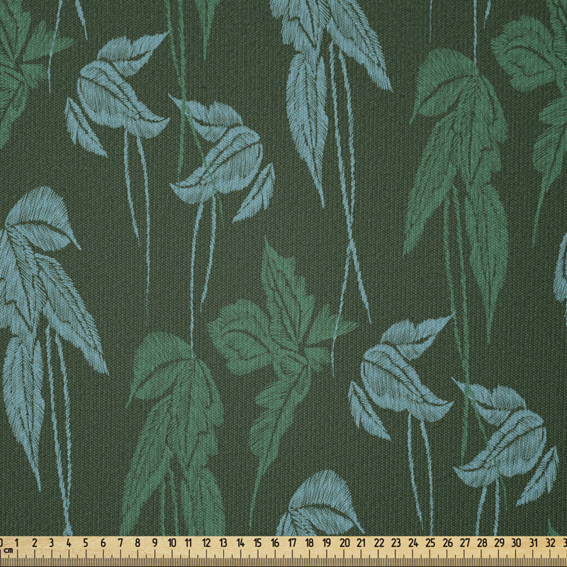 Ambesonne, tissu tropical à la cour, motifs de feuilles, l 36 po x L 360 po