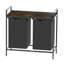 Organisateur de panier à linge, panier à linge avec tablette et 2 sacs amovibles, organisateur de panier à linge sale pour salle de bain et dortoir, 2 x 11,8 gallons (44,5 L)