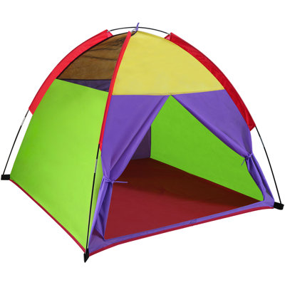 Tente de jeu pour enfants - maisonnette arc-en-ciel d'intérieur et d'extérieur pour tout-petits, facile à installer, légère, portable, pouvant accueillir 2 à 3 enfants, polyester durable avec poteaux en fibre de verre, parfaite pour le camping, les 