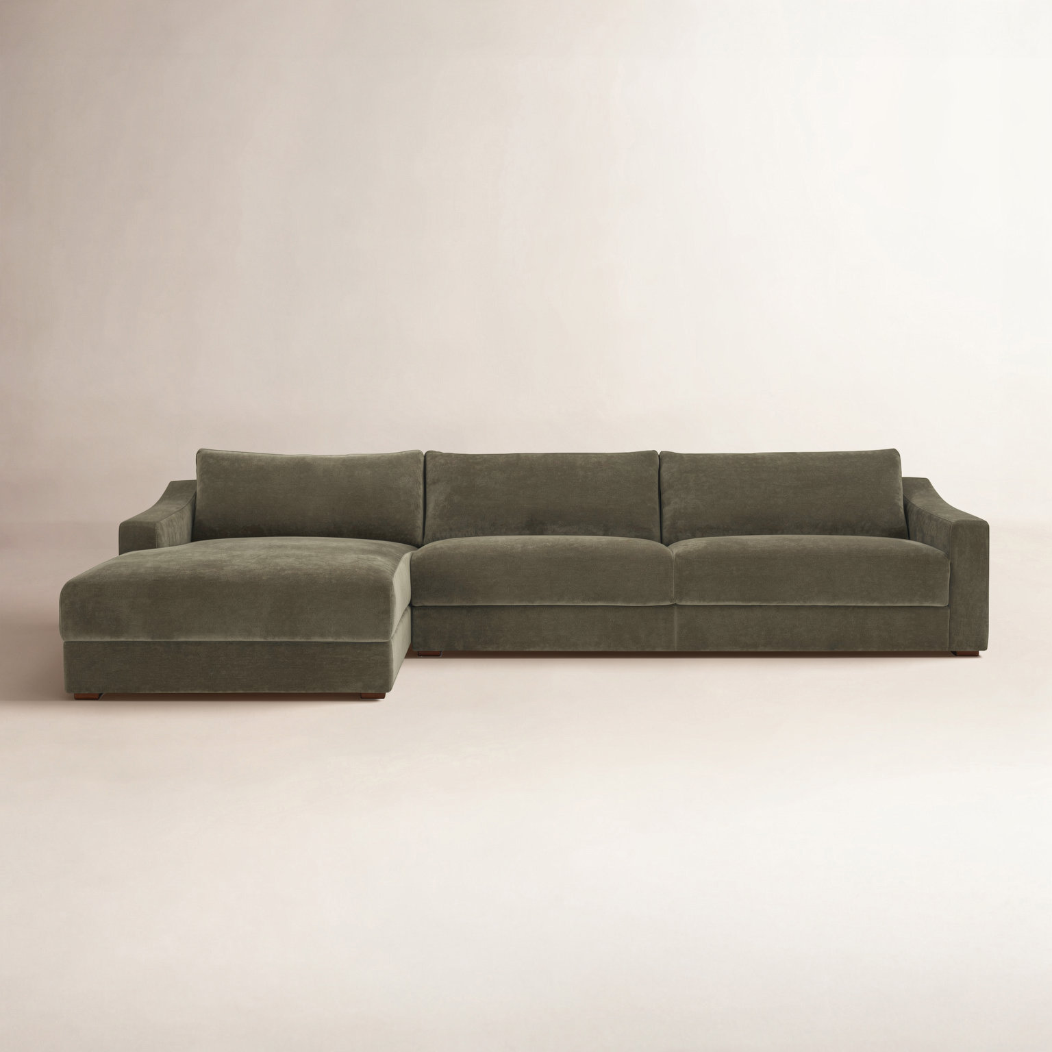 Nora Upholstered Chaise L-Sectional, Left Hand Facing