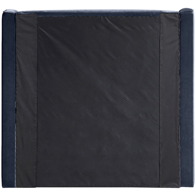 Kendall Wanaque Velvet Upholstered Bed, Navy Velvet, Twin