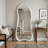 Curved White Wood Full Length Mirror