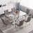 Kazandra 6 - Person Pedestal Dining Set-661538243-661538303-661538296