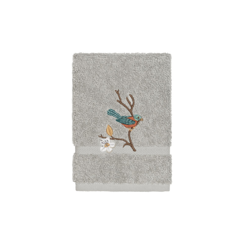 Gant de toilette en coton Springtime, Gris clair