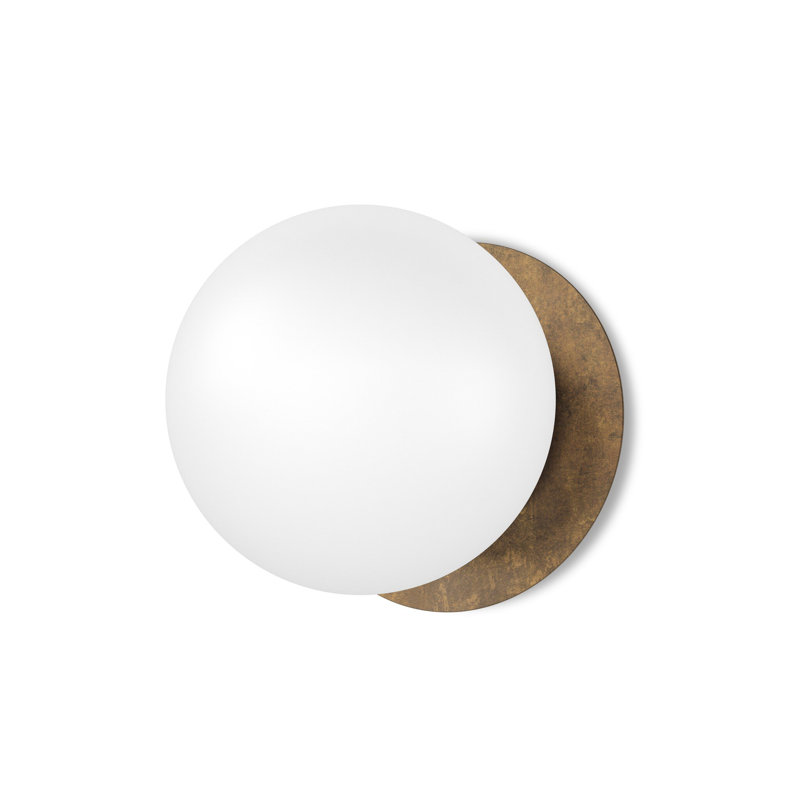 Pulsar 1 - Light Flush Mounted Sconce, 7.75" H x 7.75" W x 8.5" D, Heritage Bronze Brass