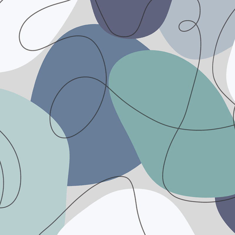 Geometric Wallpaper Double Roll, The Blues