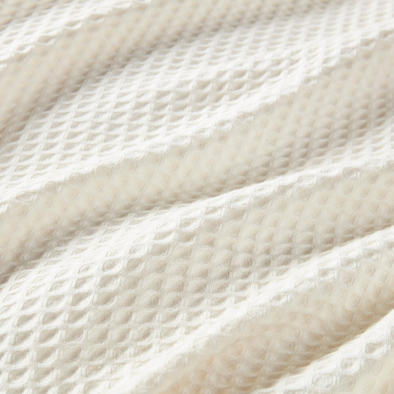 Couverture Modern Waffle Weave, Ivoire ivoire, Très grand lit