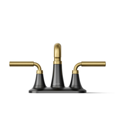 Tone Two-Handle Centerset Bathroom Sink Faucet with Clicker Drain, 1.2 GPM